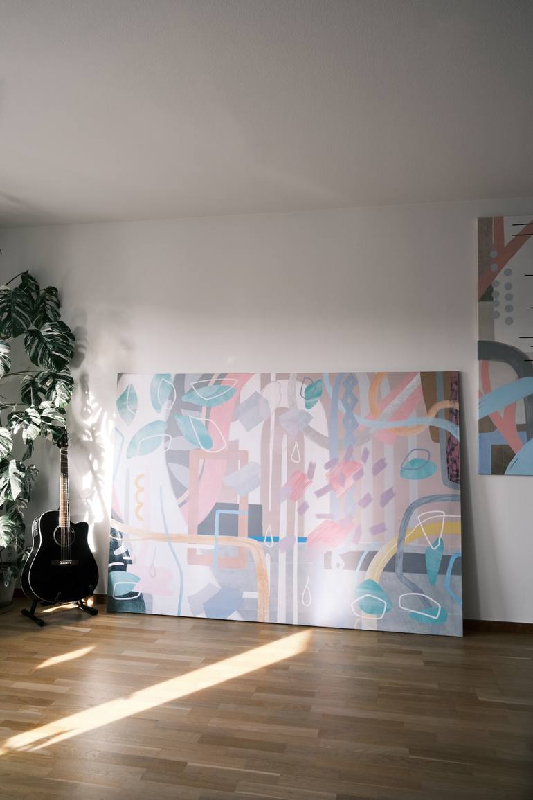 Original Art Deco Abstract Painting by Suyeon Seo