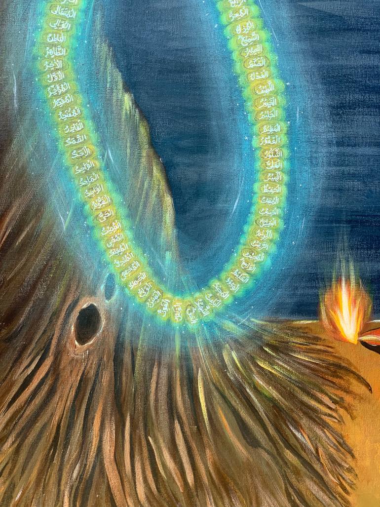 Original Surrealism Calligraphy Painting by Ayesha Mubeen