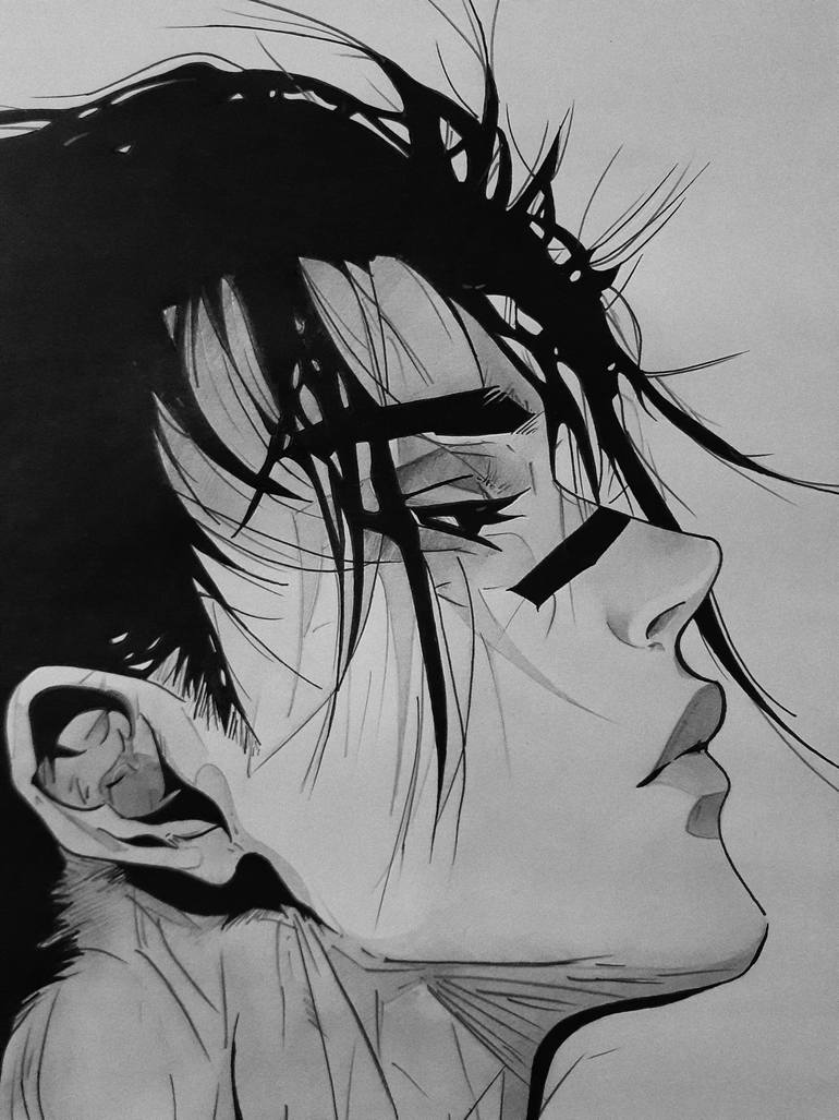 Original Black & White Men Drawing by Nadeesha Lakshan