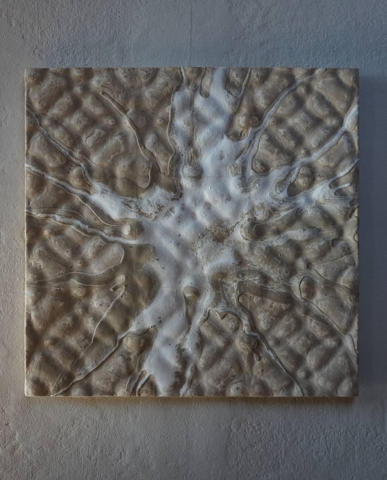 Original Abstract Geometric Mixed Media by Ingo Scherag