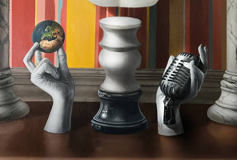 Original Pop Art People Painting by Dorian Radu