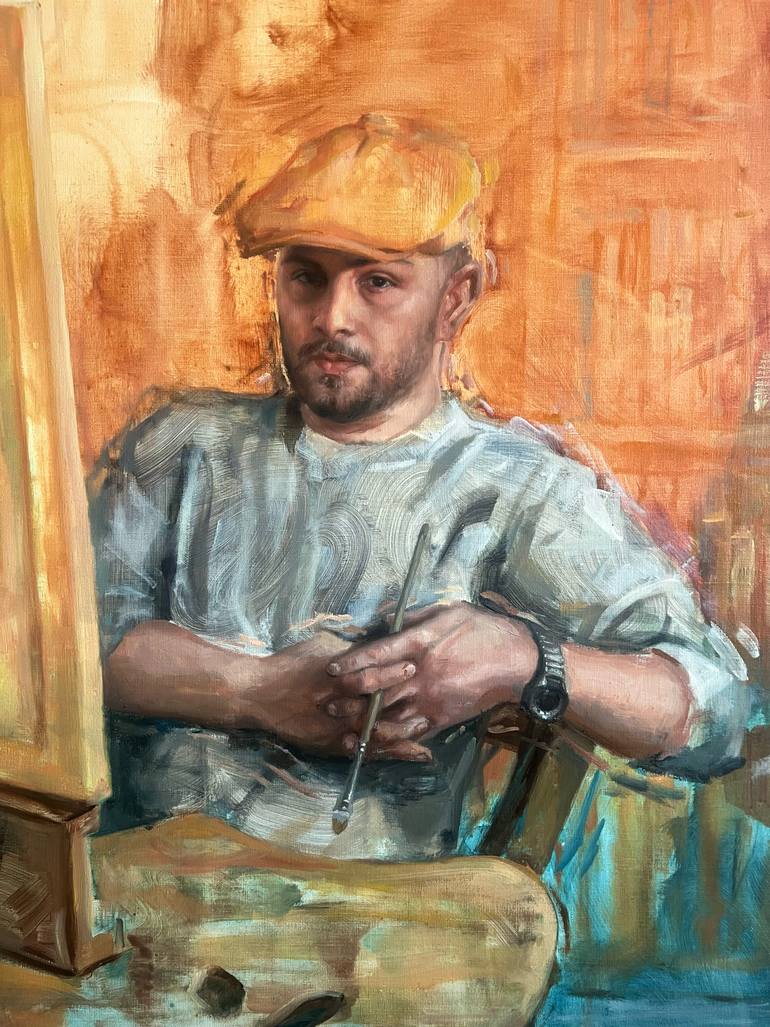 Original Contemporary People Painting by Dorian Radu