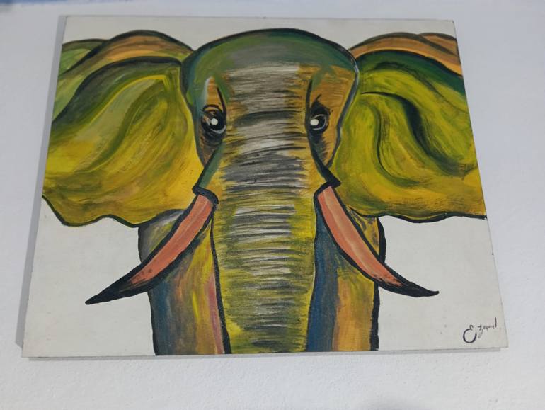 Original Abstract Animal Painting by Ezequiel Rami