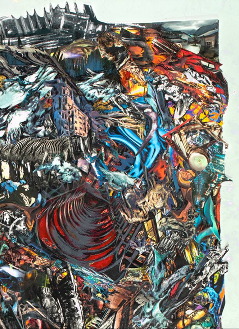 Original Contemporary Abstract Collage by Junko Chodos