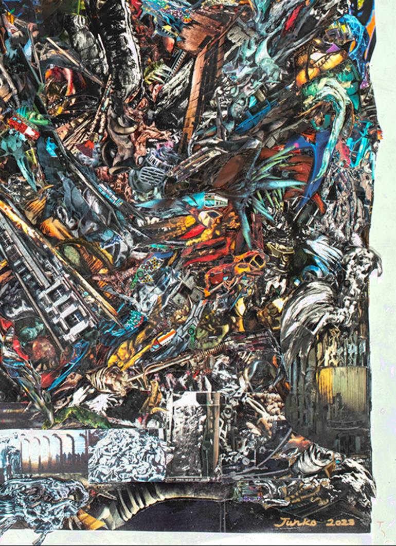 Original Contemporary Abstract Collage by Junko Chodos