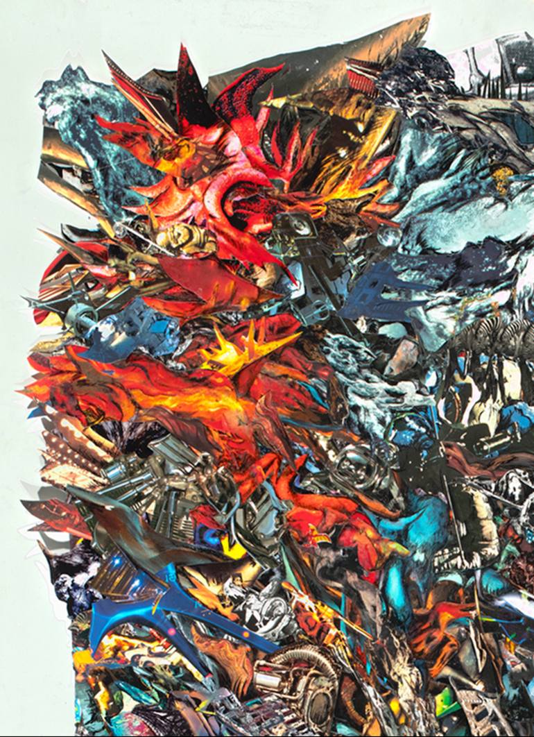 Original Contemporary Abstract Collage by Junko Chodos