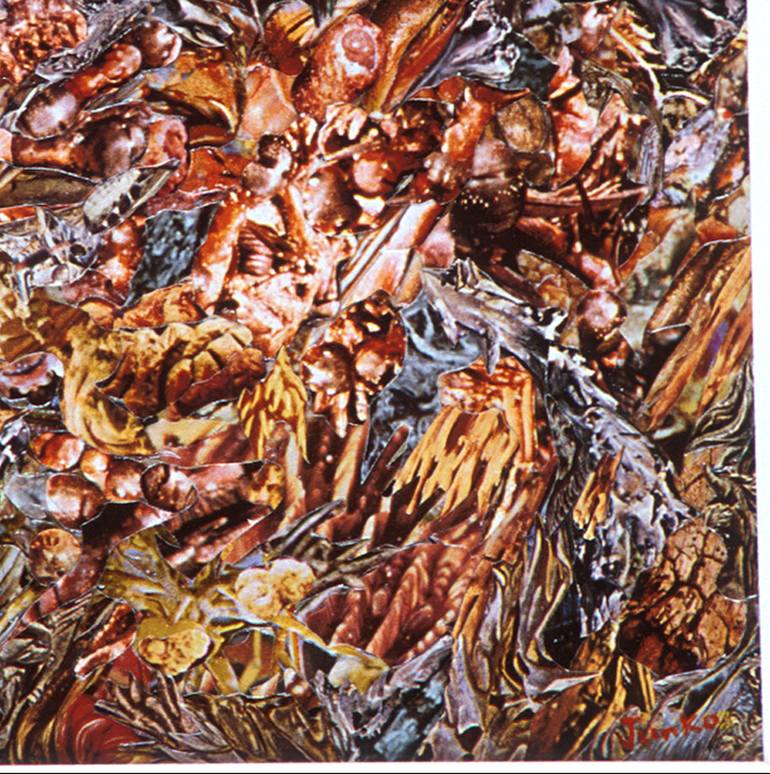 Original Abstract Expressionism Abstract Collage by Junko Chodos