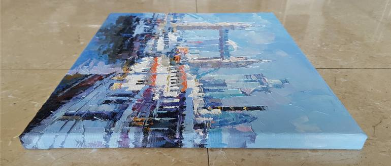 Original Abstract Cities Painting by Alex Hook Krioutchkov