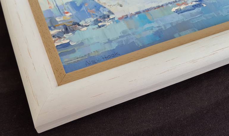 Original Expressionism Boat Painting by Alex Hook Krioutchkov