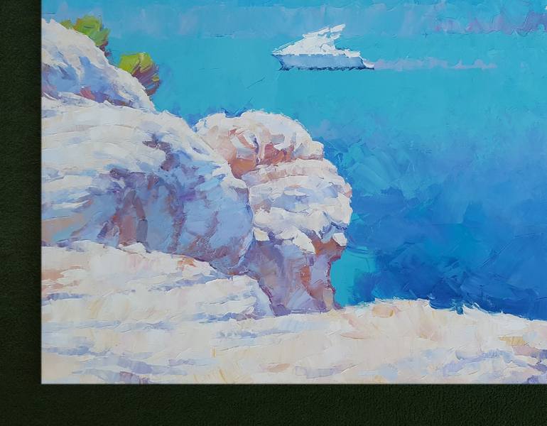 Original Expressionism Seascape Painting by Alex Hook Krioutchkov