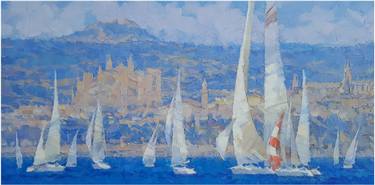 Original Fine Art Yacht Paintings by Alex Hook Krioutchkov