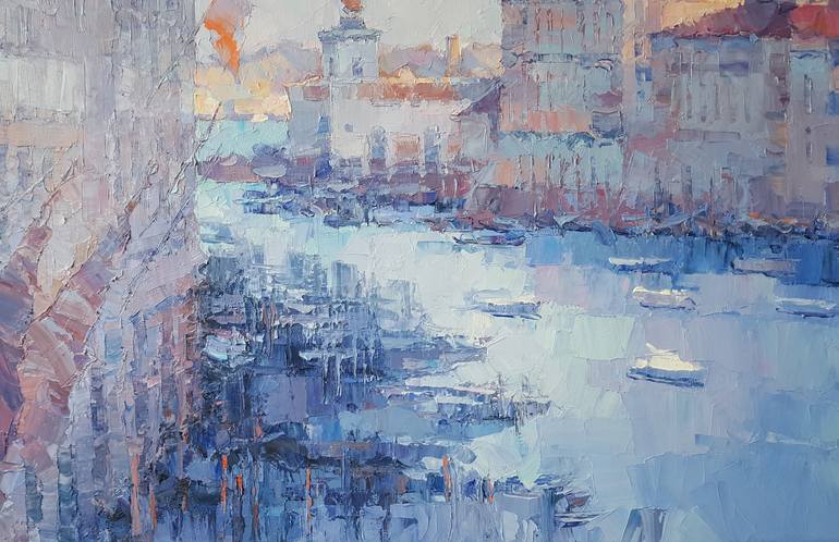 Original Expressionism Cities Painting by Alex Hook Krioutchkov