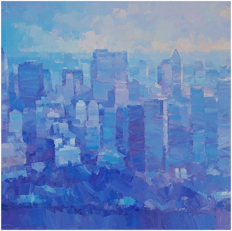 Original Expressionism Cities Painting by Alex Hook Krioutchkov