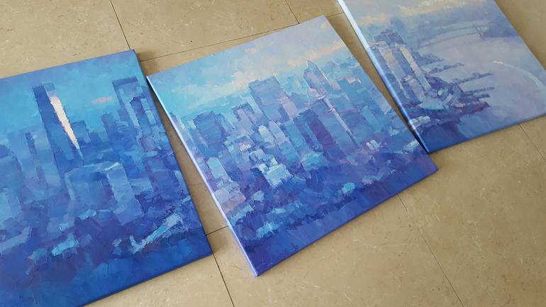 Original Expressionism Cities Painting by Alex Hook Krioutchkov