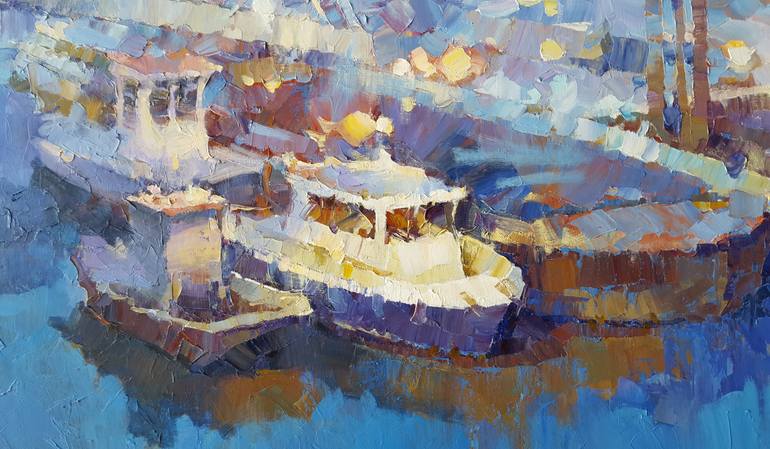Original Contemporary Cities Painting by Alex Hook Krioutchkov