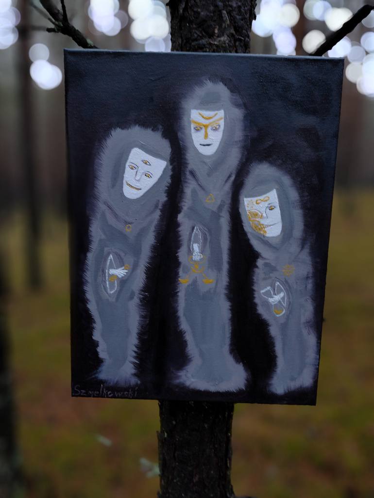 Original Abstract Religion Painting by Stanislav Szmelkowski