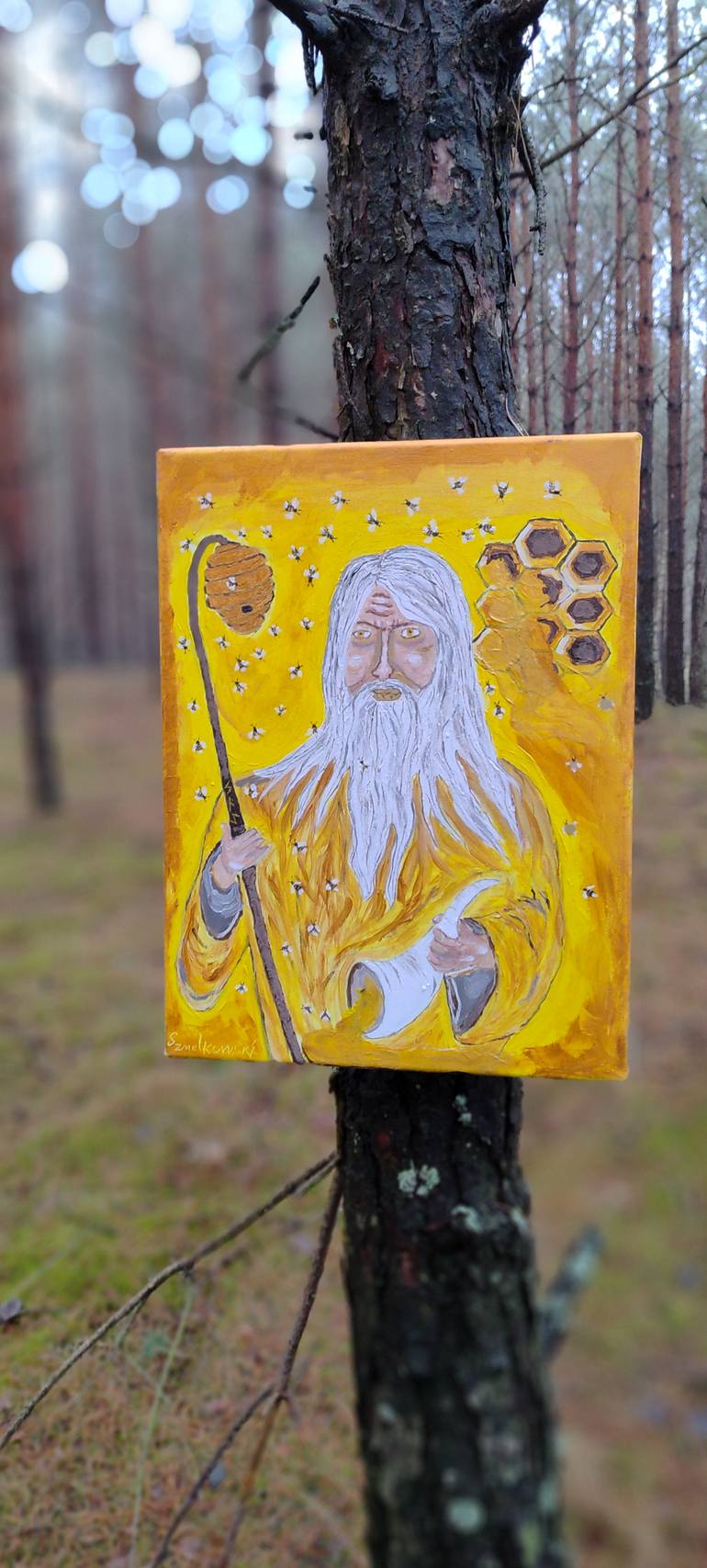 Original Symbolism Men Painting by Stanislav Szmelkowski