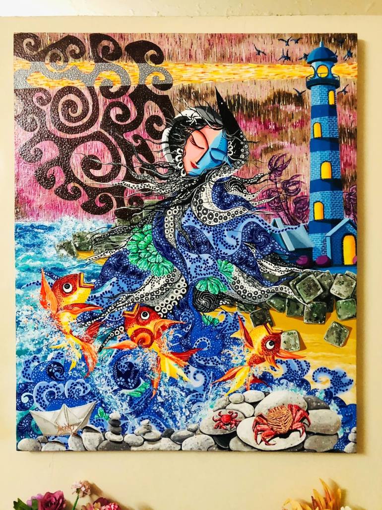 Original Surrealism Classical Mythology Painting by Danny Hussyn