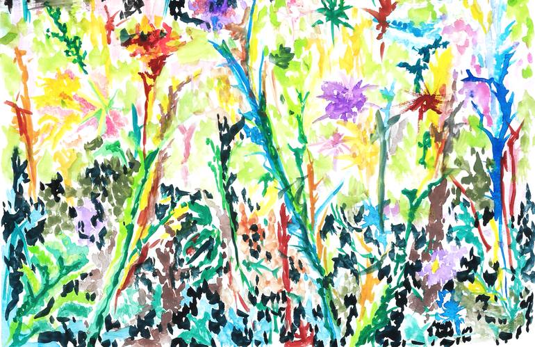 Original Abstract Expressionism Nature Painting by Danny Hussyn