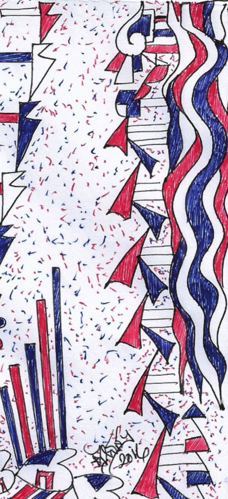 Original Abstract Expressionism Abstract Drawing by Danny Hussyn