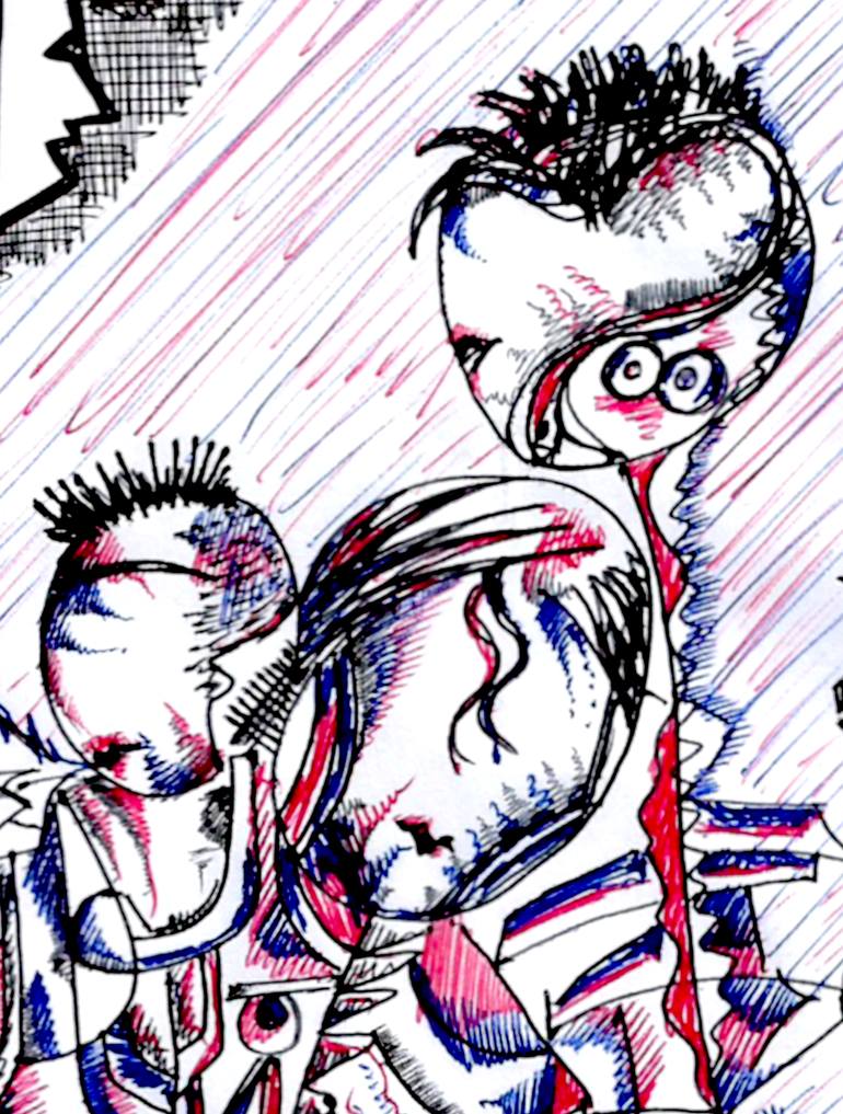 Original Abstract Expressionism Abstract Drawing by Danny Hussyn