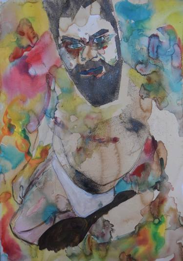 Print of Figurative Men Paintings by Bashar Ali