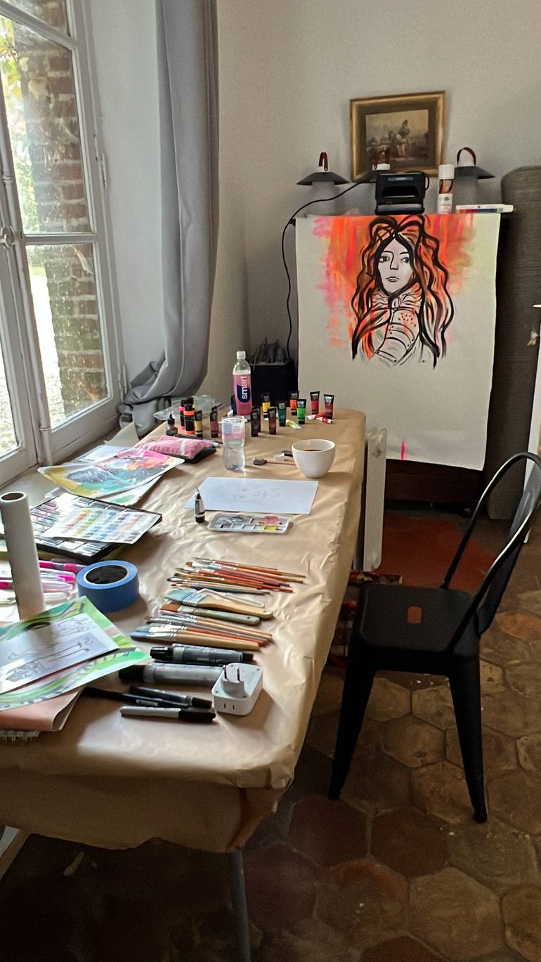 Original Street Art Men Painting by Nicole Morse