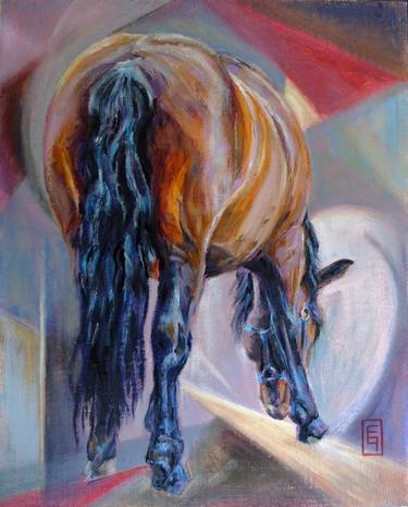 Original Cubism Horse Paintings by Eva Genoveva