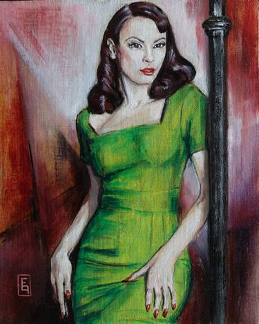 Original Art Deco Women Paintings by Eva Genoveva