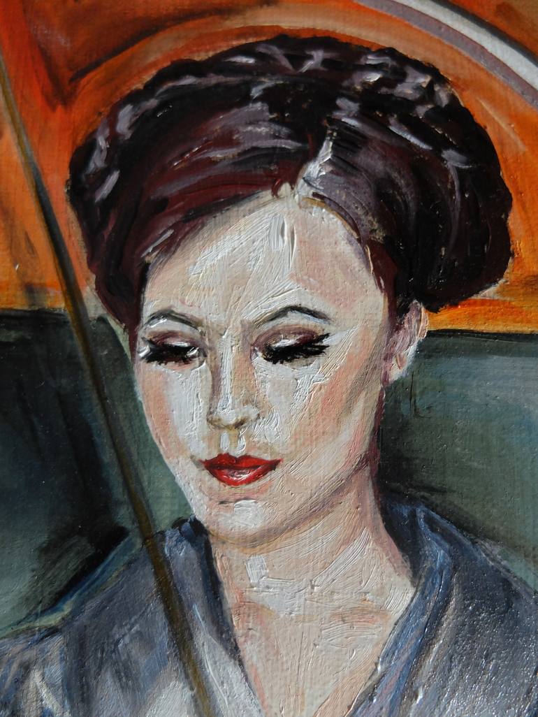 Original Art Deco Women Painting by Eva Genoveva