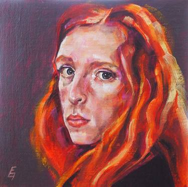 Original Expressionism Portrait Paintings by Eva Genoveva