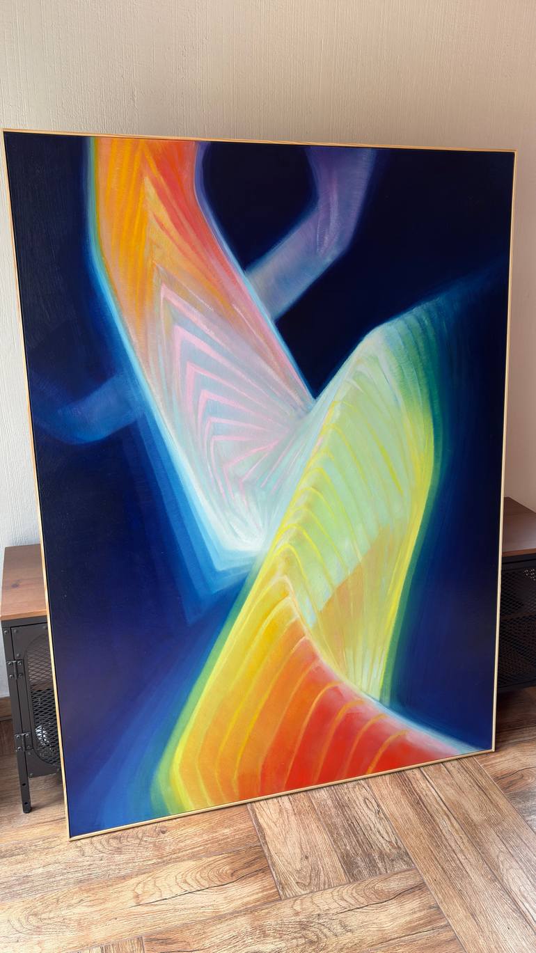 Original Futurism Abstract Painting by Maciej Kulesza