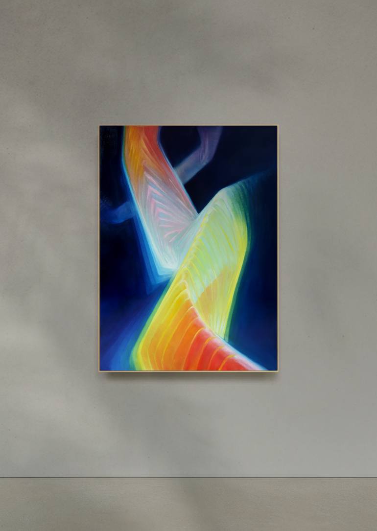 Original Futurism Abstract Painting by Maciej Kulesza