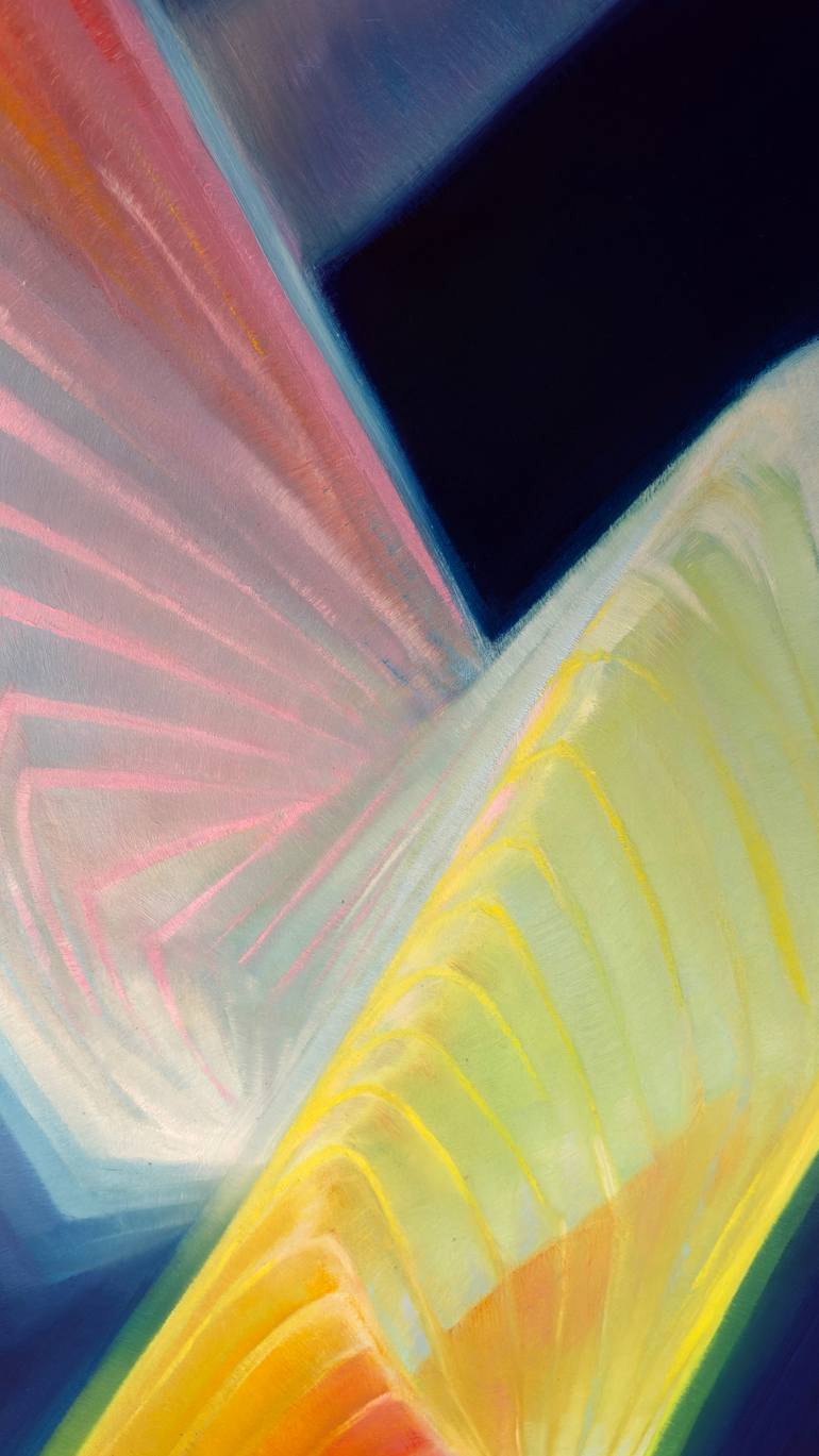 Original Futurism Abstract Painting by Maciej Kulesza