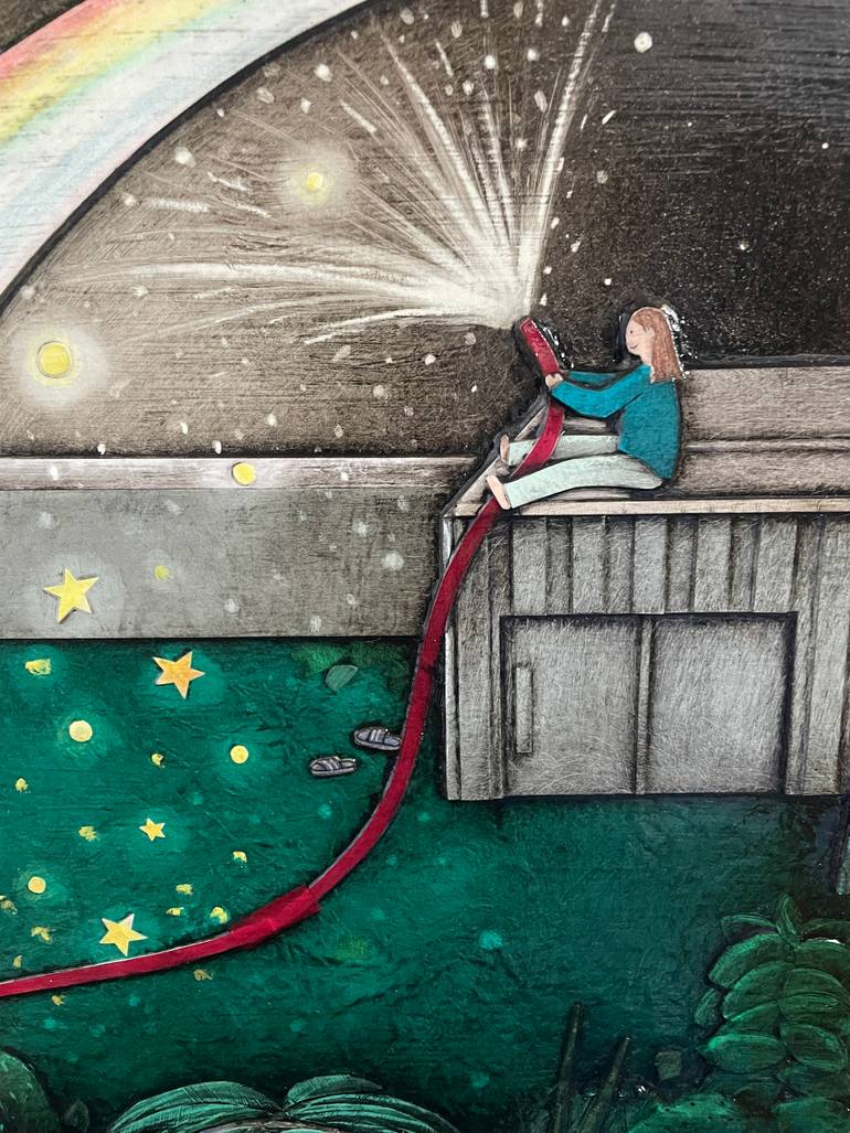 Original Contemporary Fantasy Mixed Media by Mijin Jung