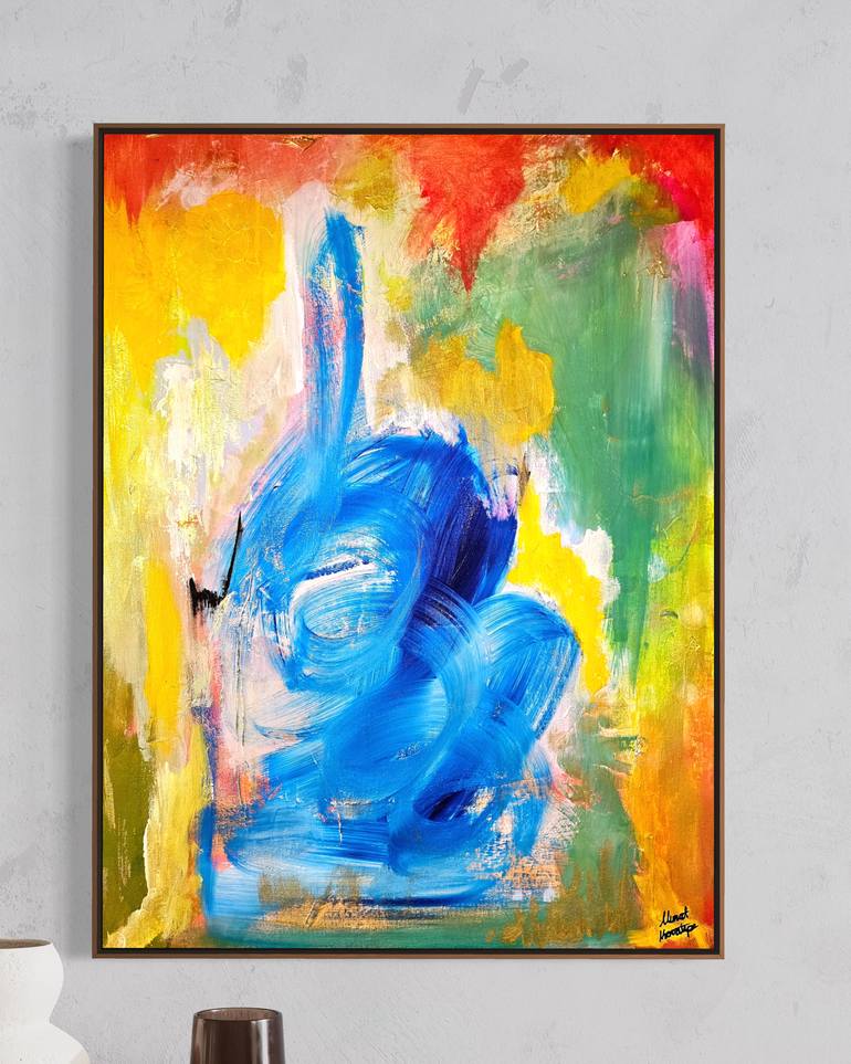 Original Abstract Painting by Murat Kocatepe | Abstract Art on Canvas | Between Sun and Sea