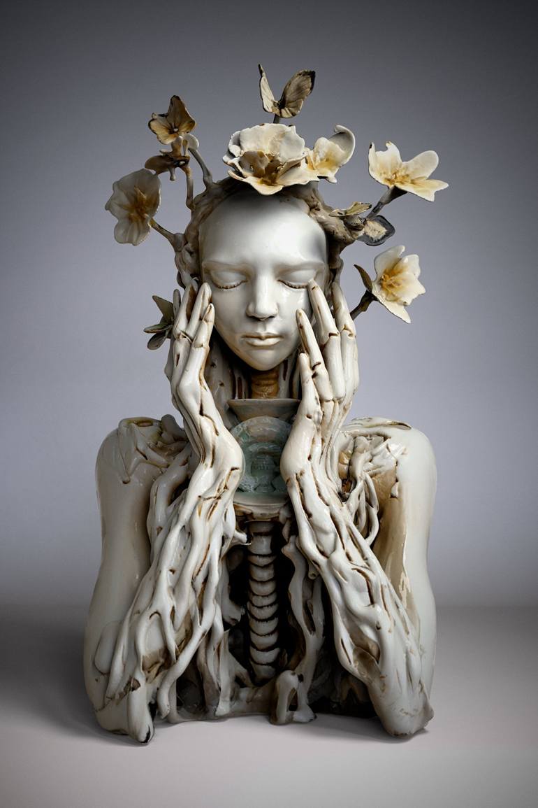 Original Contemporary Floral Sculpture by Mothia Bella