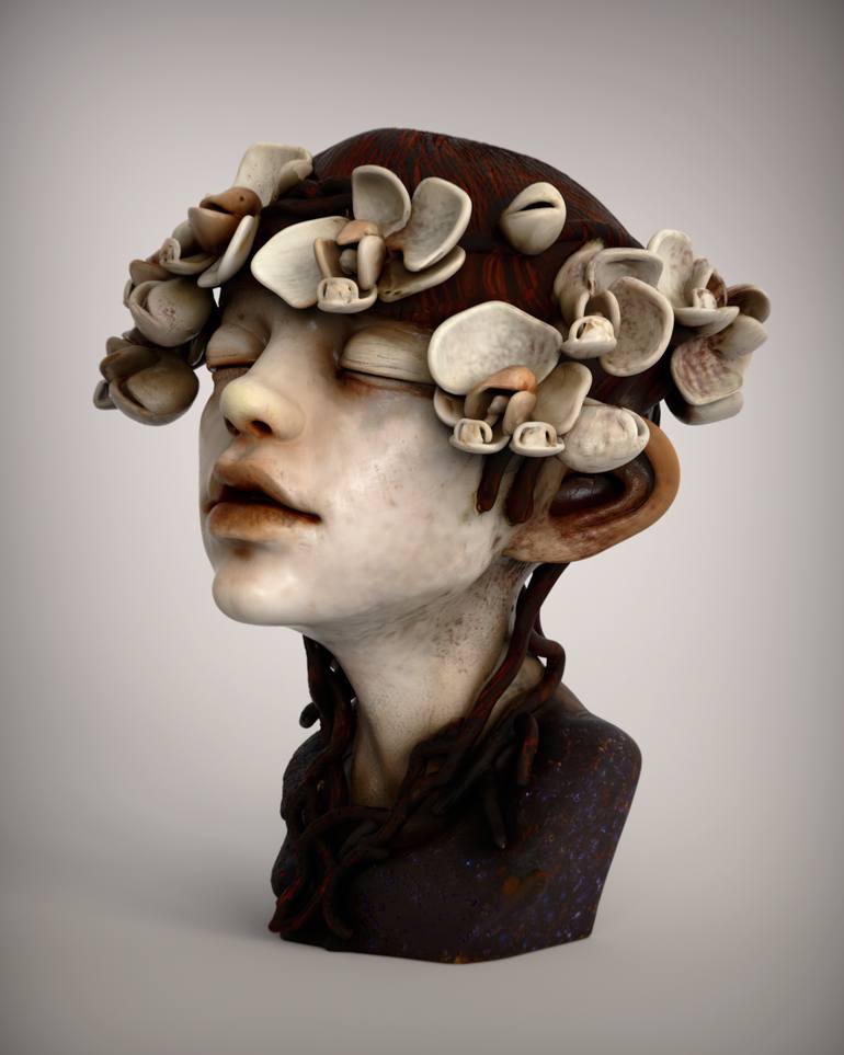 Original Contemporary Floral Sculpture by Mothia Bella