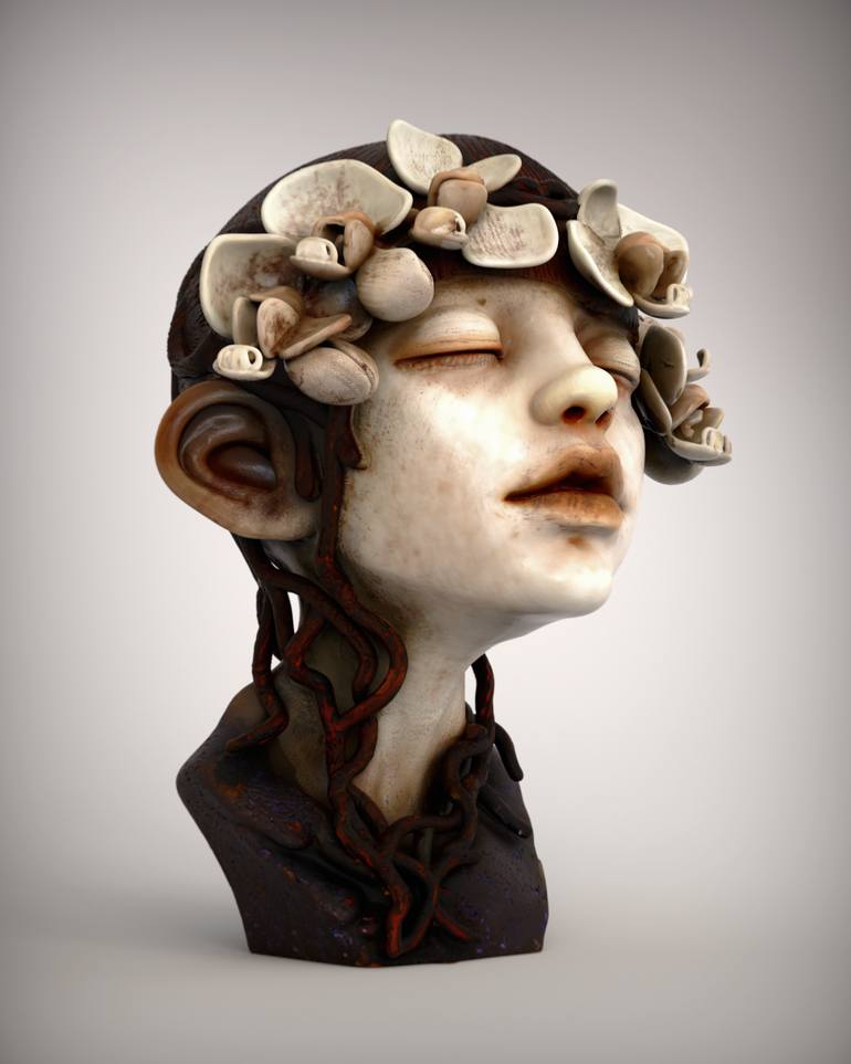 Original Contemporary Floral Sculpture by Mothia Bella