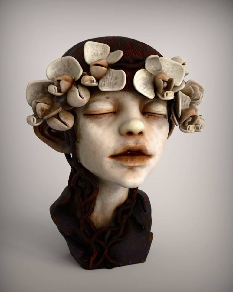 Original Contemporary Floral Sculpture by Mothia Bella