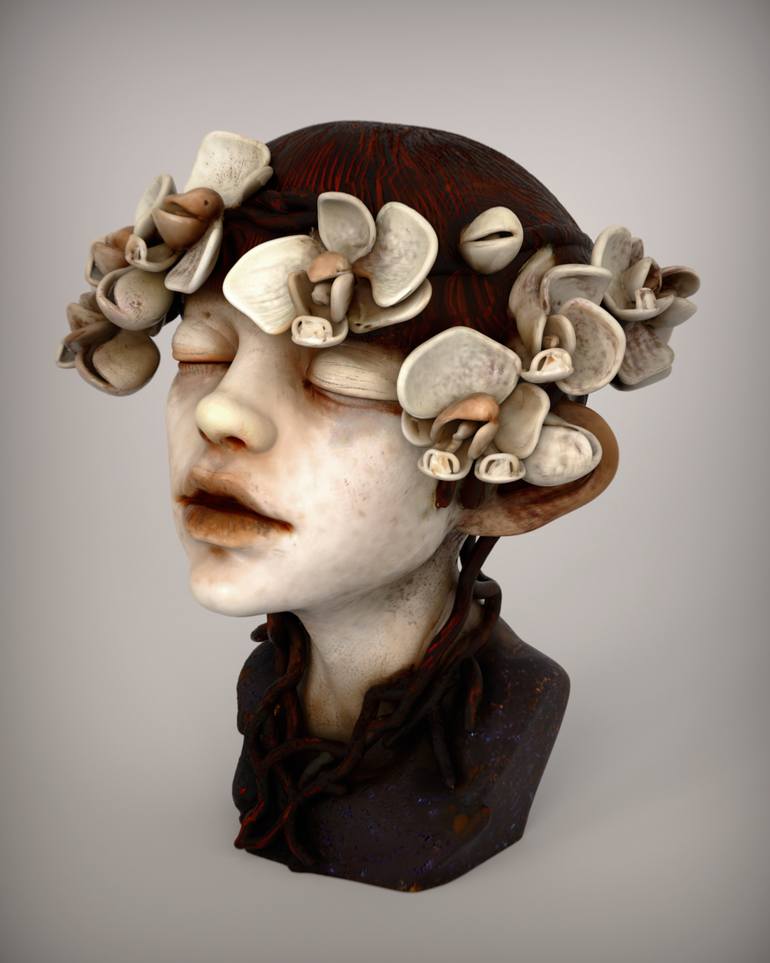 Original Contemporary Floral Sculpture by Mothia Bella