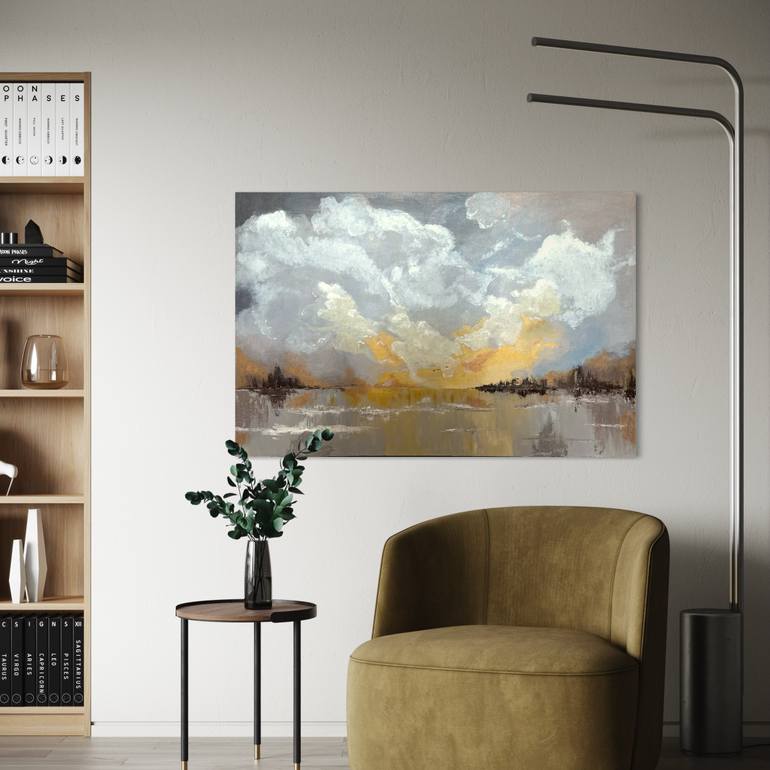 Original Abstract Landscape Painting by Arailym Umbetova