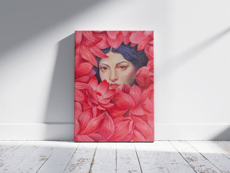 Original Realism Women Painting by Nrane Harutyunyan