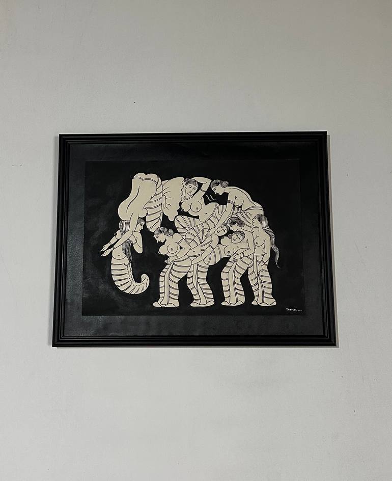 Original Art Deco Women Painting by Tharukshika Kumari