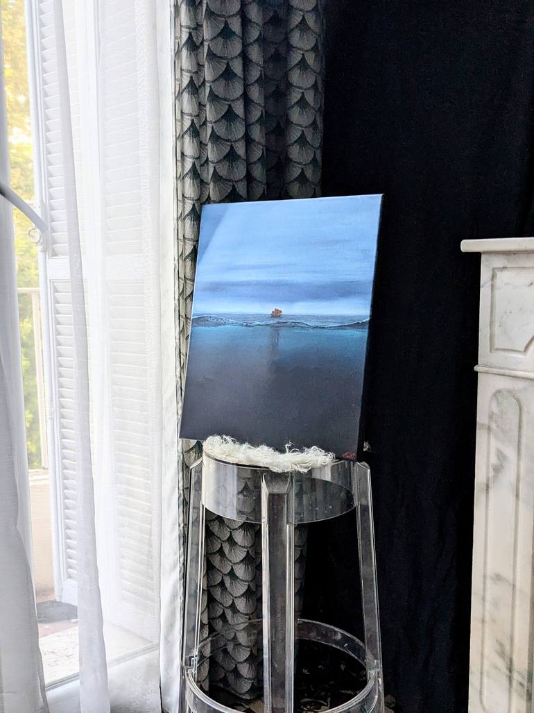 Original Minimalism Seascape Painting by Nataliia Khoruzhenko