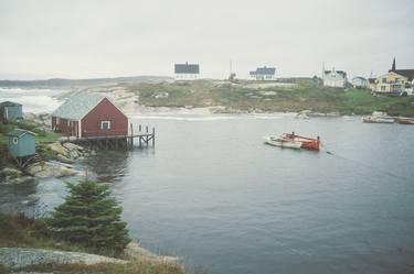 Peggy's Cove during the storm thumb