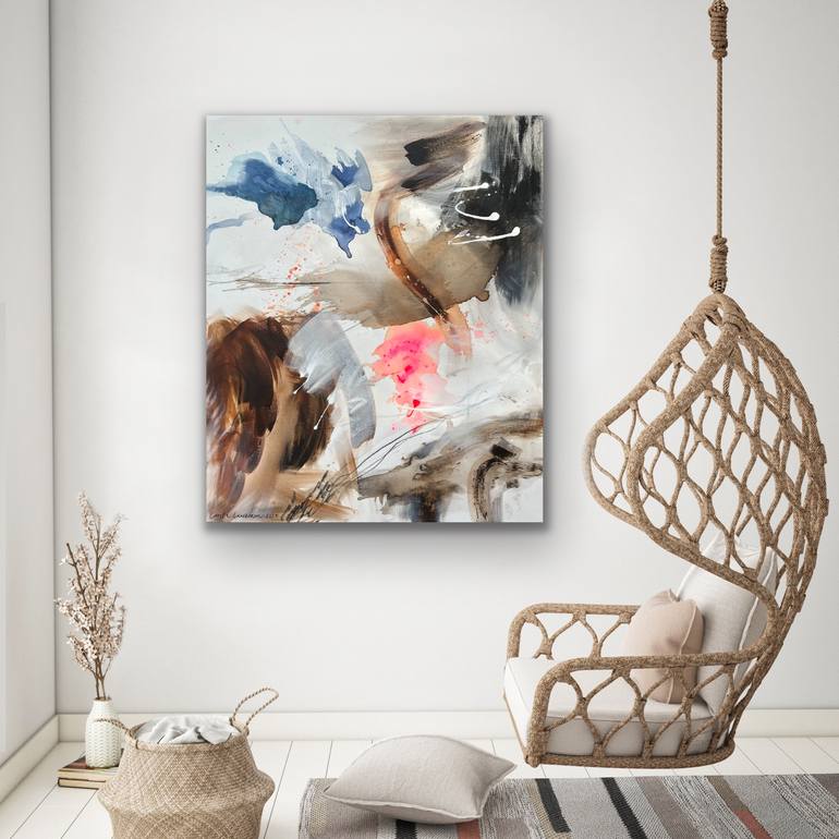 Original Abstract Expressionism Abstract Painting by Carita Laukkonen
