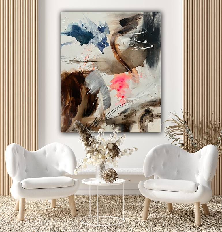Original Abstract Expressionism Abstract Painting by Carita Laukkonen
