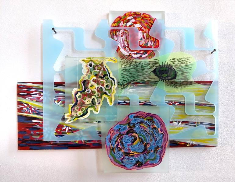 Original Water Mixed Media by Gea Zwart | Abstract Art on Acrylic | THE LAKE no. 1