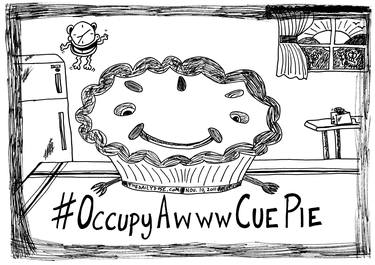 Occupy Awww Cue Pie editorial cartoon thumb